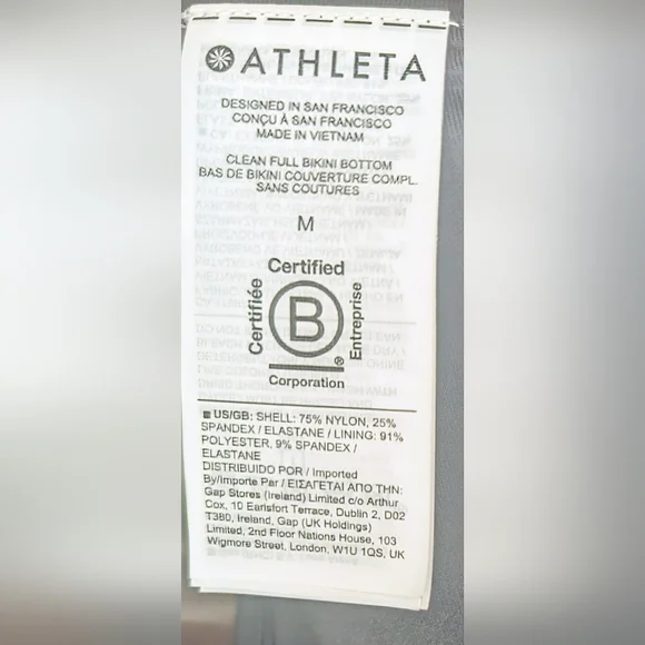 NWT Athleta Square Neck Bra Cup Tankini 34D/DD with Full Bikini Bottom Size M - Picture 15 of 15